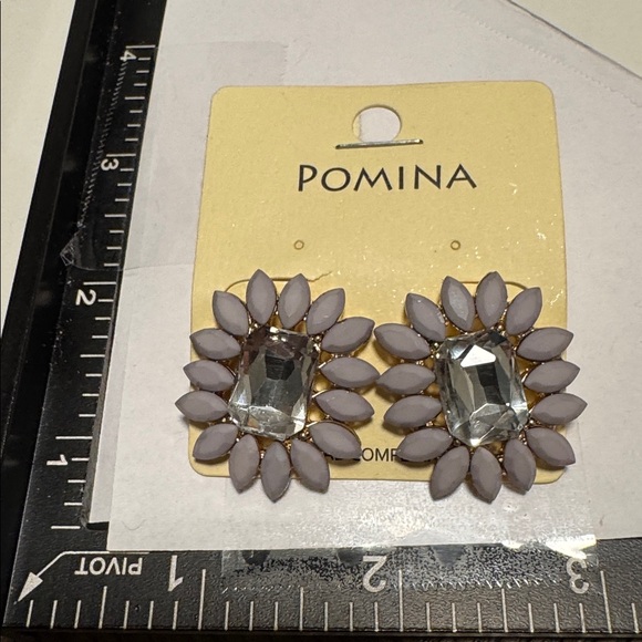 Pomina Floral Crystal Statement Earrings (BR1010/1) - Picture 5 of 5